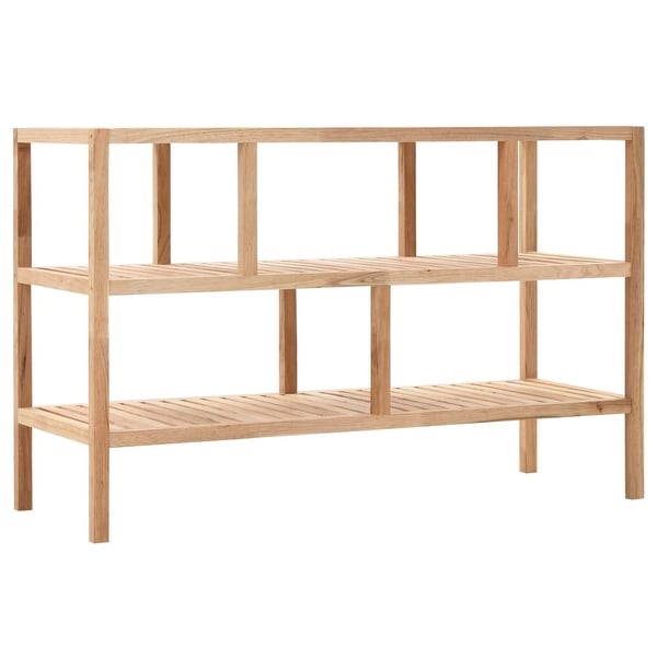 Shop Vidaxl Bathroom Shelf Solid Walnut Wood 39 4 Quot X15 7